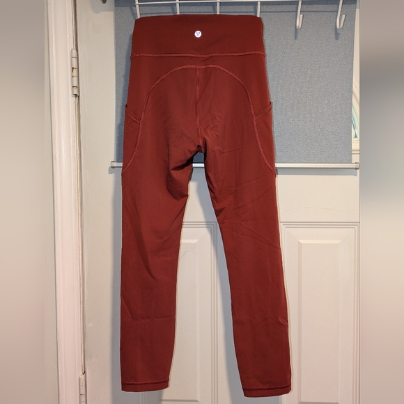 lululemon athletica Pants - Lululemon Maroon Leggings - Size 4 23” Inseam